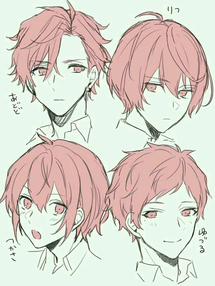 Красивые прически аниме парней Pin by Melanchophobia on Character Design Drawings, Art reference, Anime drawing