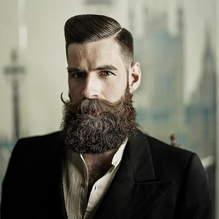 Красивые прически бороды The Gentleman Haircut - 21 Fresh Styles For 2024 Hair and beard styles, New bear