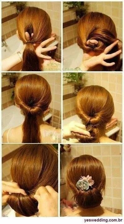 Красивые прически делаем сами DIY Low Victorian Bun long hair updo bun how to diy hair diy bun hairstyles hair