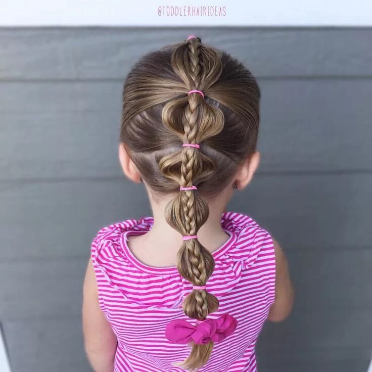 Красивые прически для девочек 8 лет Bubble pony with braid accent Girl haircuts, Cool hairstyles for girls, Hair sty