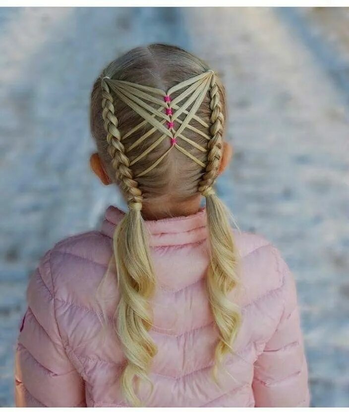 Красивые прически для девочек косичек Pin by Judith den Hartog on vlechten Kids hairstyles, Short hair styles easy, Ki