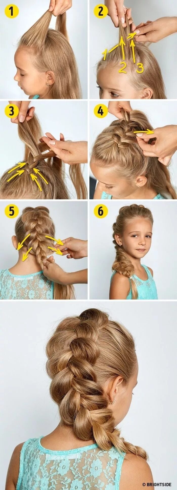 Красивые прически для девочек простые пошагово Pin on Kids' Fashion and Hairstyles