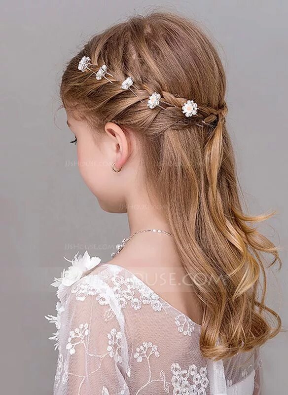 Красивые прически для девочек с крабиком US$ 13.00 Hairpins (Set of 5) - JJ's House Girl hair dos, Flower girl hairstyles