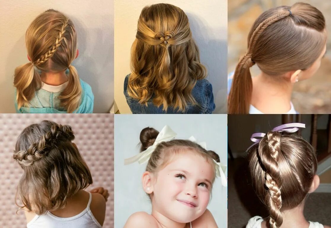 Красивые прически для девочек средней длины Pinterest