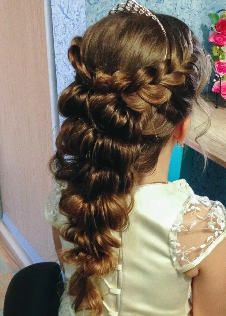 Красивые прически для девочек выпускные Pin en Moda
