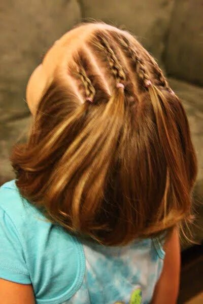 Красивые прически для каре для детей Girly Do Hairstyles: By Jenn: Ideas For Short Hair--- #1 Hair styles, Girl hairs