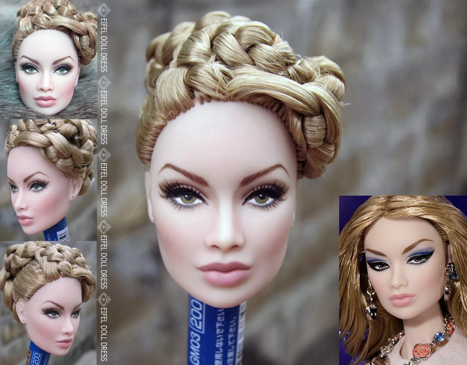 Красивые прически для кукол Wallpaper : doll, head, hairstyle, Barbie, girl, hair coloring, brown hair 1500x