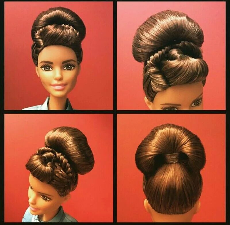 Красивые прически для кукол Pin on Dollhouse Barbie hairstyle, Fix doll hair, Barbie hair