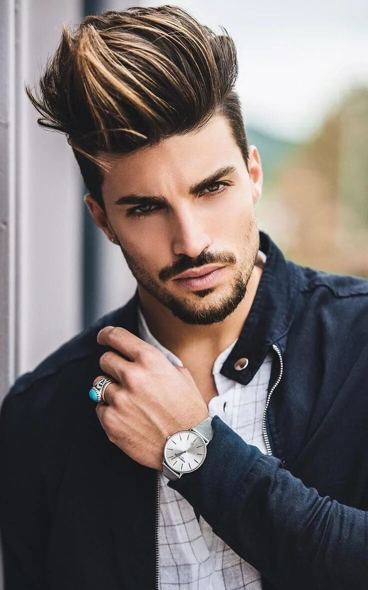 Красивые прически для парней 30 High Fade Pompadour Hairstyle Worth Watching in 2019 Mens hair colour, Cool h