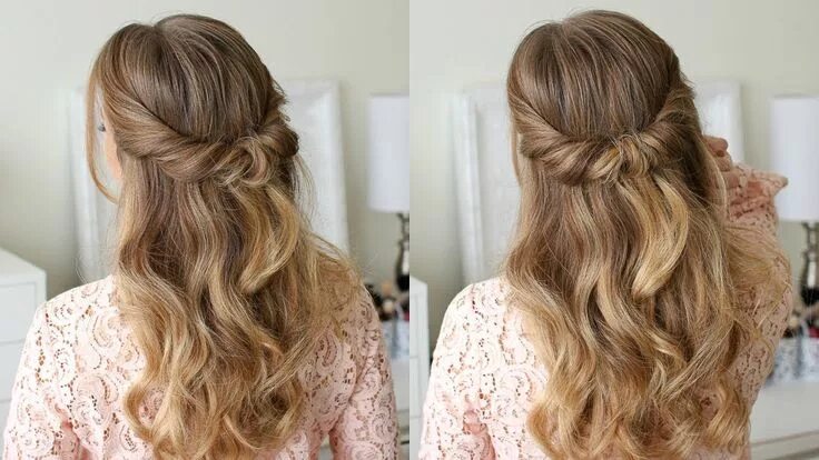 Красивые прически для учителей Looped Half Updo Missy Sue - YouTube Half updo hairstyles, Long hair styles, Lon