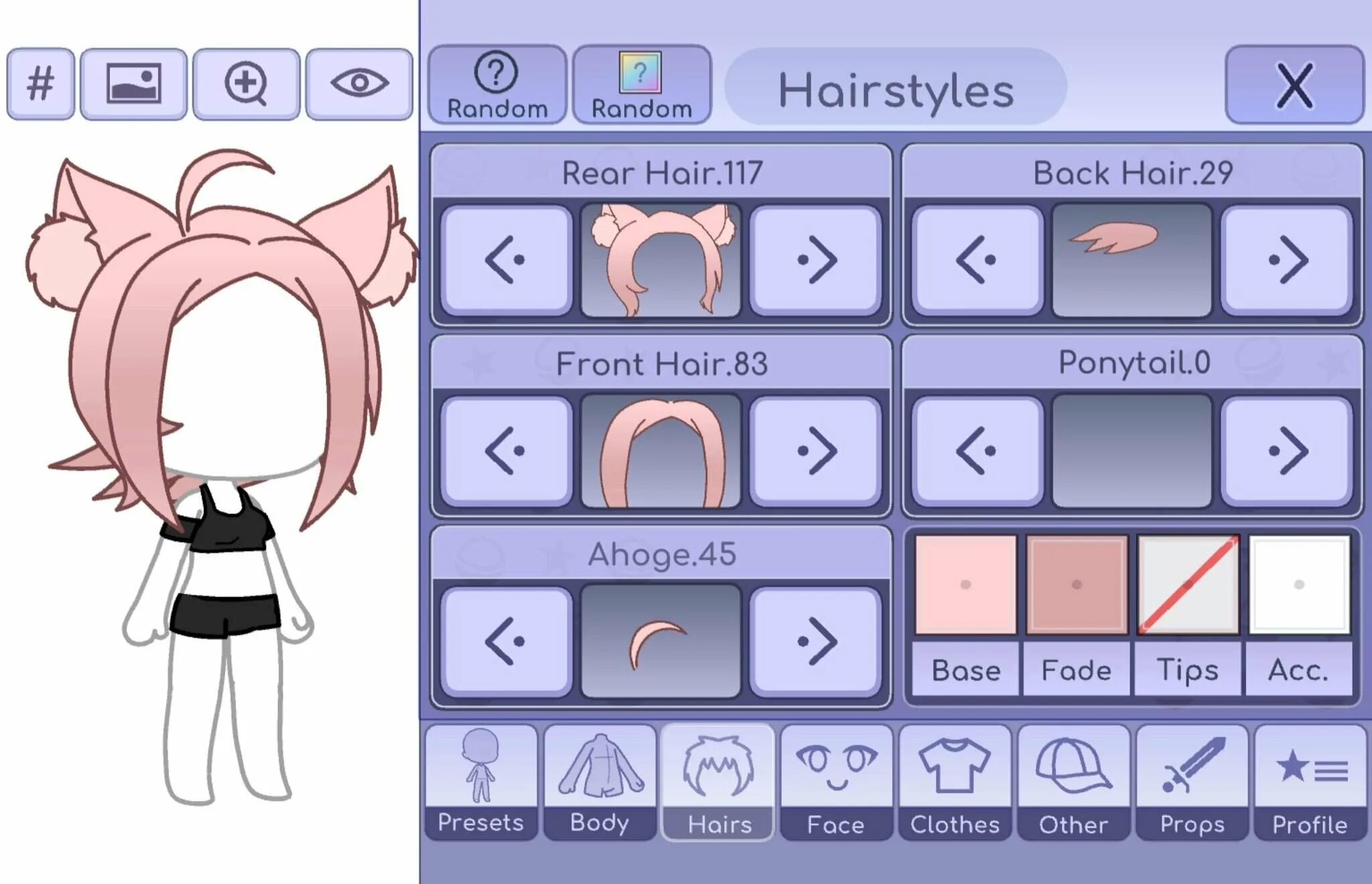 Красивые прически гача лайф для девочек Tutorial gacha life
