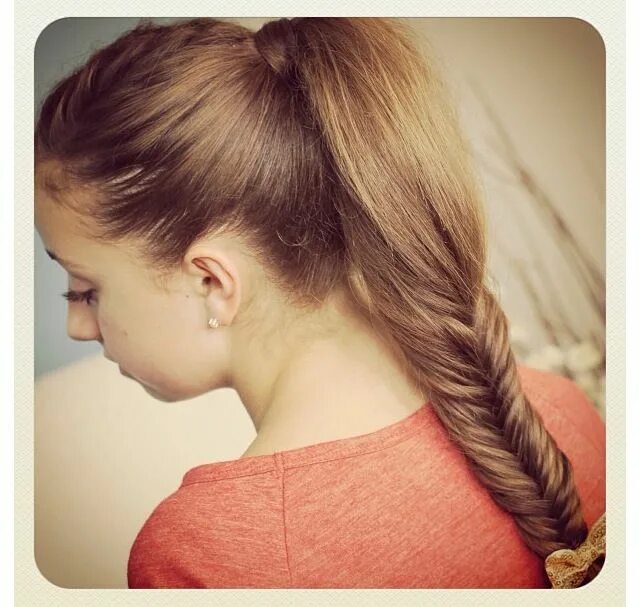 Красивые прически хвостик девочек Cute Girls Hairstyles (CGH) fluffy fishtail! Cute girls hairstyles, Braids for l