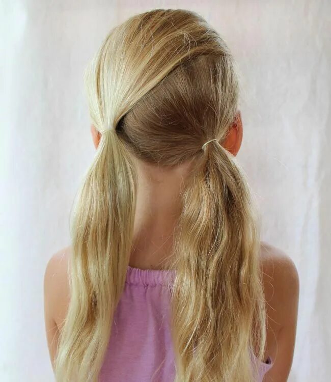 Красивые прически хвостик девочек Simple easy hairstyle #easyhairstylesforwork in 2019 Easy hairstyles, Little gir