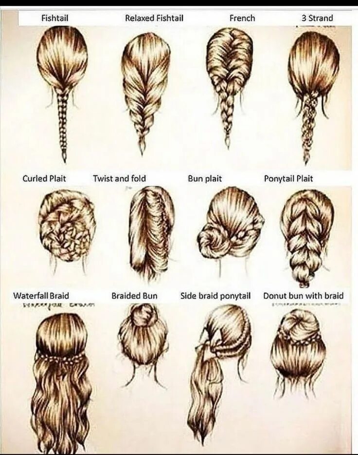 Красивые прически и их названия Pin on hair style Long hair styles, Hairstyle examples, Braided hairstyles easy