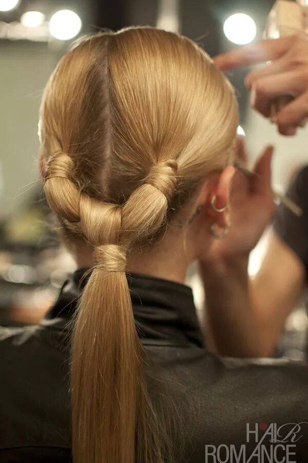 Красивые прически из двух хвостов The double knot ponytail by Lee Preston for Aurelio Costarella - Hair Romance Lo