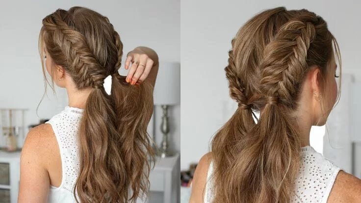 Красивые прически из двух хвостов Double Dutch Fishtail Braids Missy Sue - YouTube #braid #hairtutorial #braidtuto
