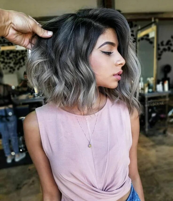 Красивые прически каре с цветом амбре Pin en angled bob hairstyles