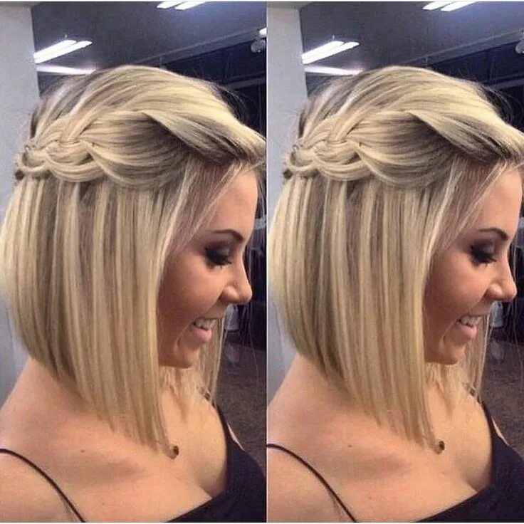 Красивые прически каре удлиненное VIDEOS ❤ DIY on Instagram: "Boa noite!! #hair ✨" Braids for short hair, Short ha