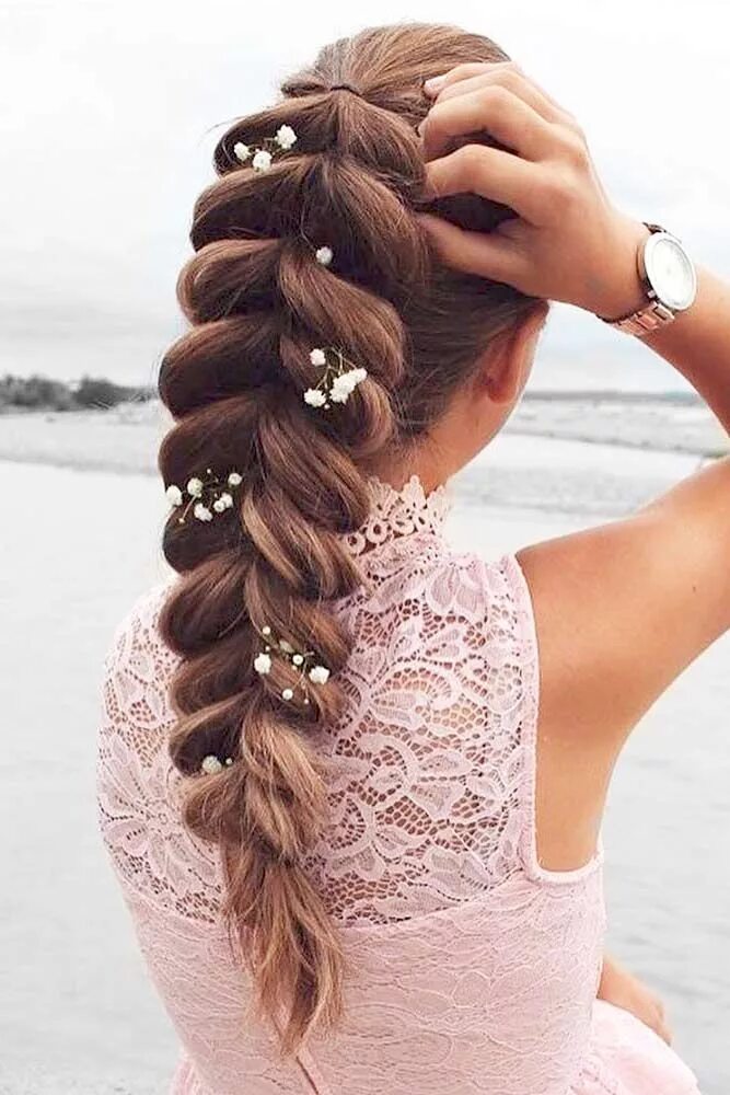 Красивые прически косички на длинные волосы 42 Braided Prom Hair Updos To Finish Your Fab Look Cool braid hairstyles, Braide