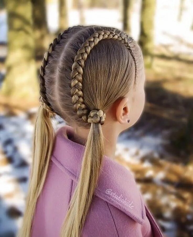 Красивые прически косы для девочки Double Braids Hair styles, Braids for long hair, Hair braid videos
