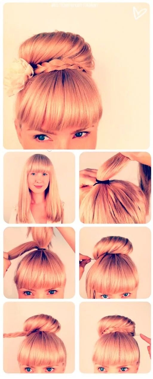 Красивые прически которые можно сделать самому Как сделать красивый пучок Hair accessories, Hair styles, Hair