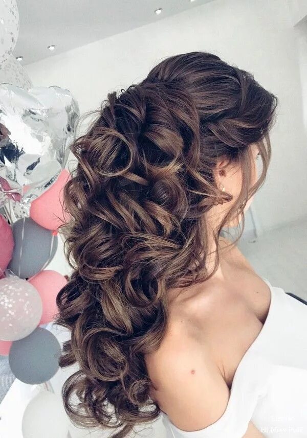 Красивые прически локоны на длинные ❤ 100 Wow-Worthy Long Wedding Hairstyles from Elstile - Hi Miss Puff Prom hair d