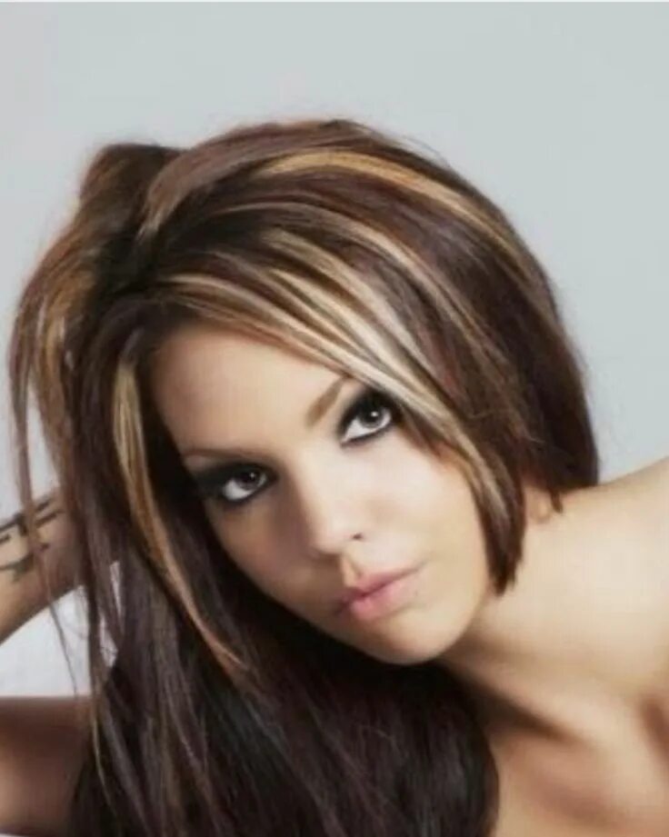 Красивые прически мелирование Pin by Christine Woods on Hair Hair highlights and lowlights, Brown hair with hi