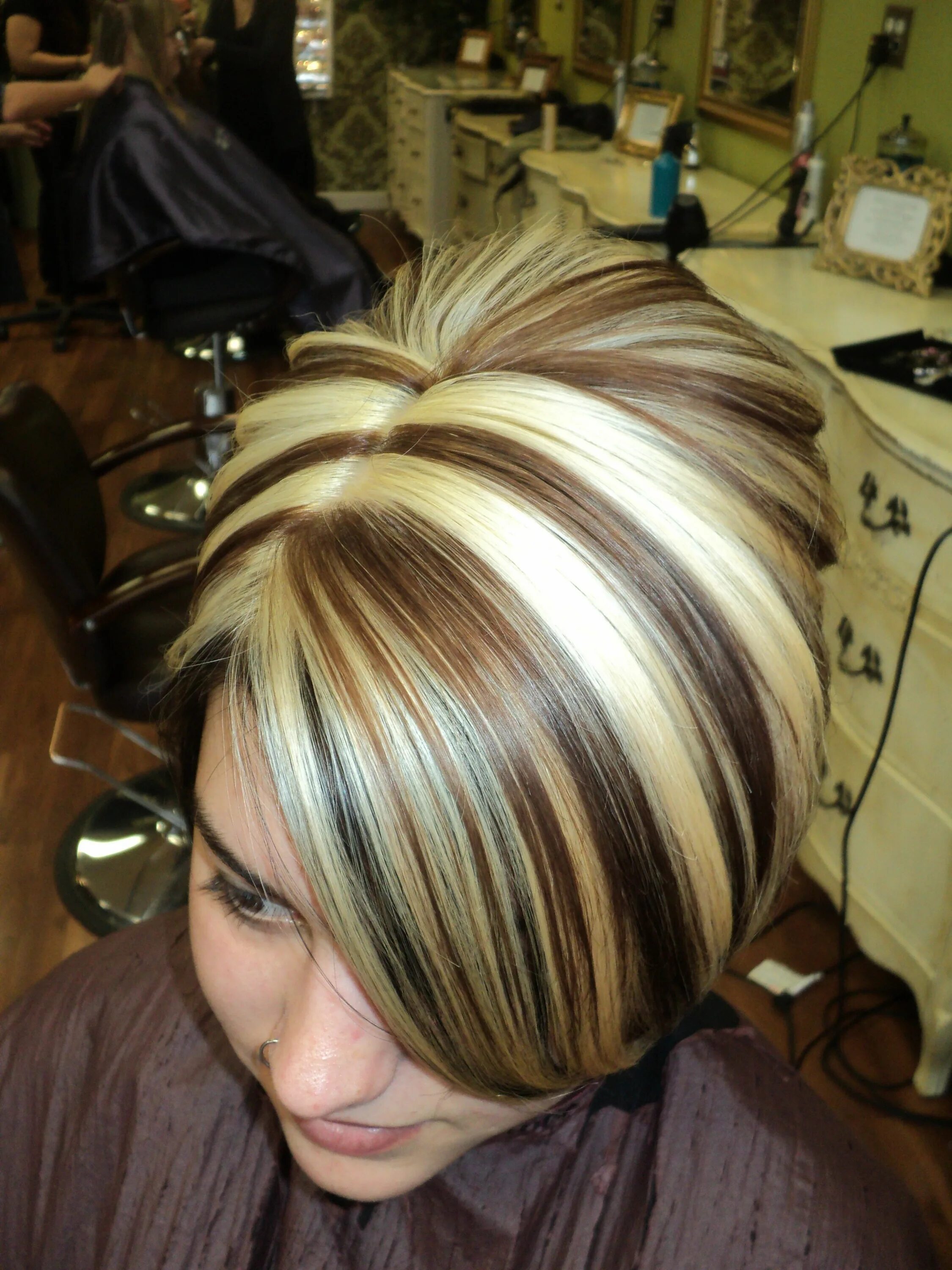 Красивые прически мелирование Hair Salon Toms River, NJ Hair Extensions New Jersey Hair, Brown hair with blond