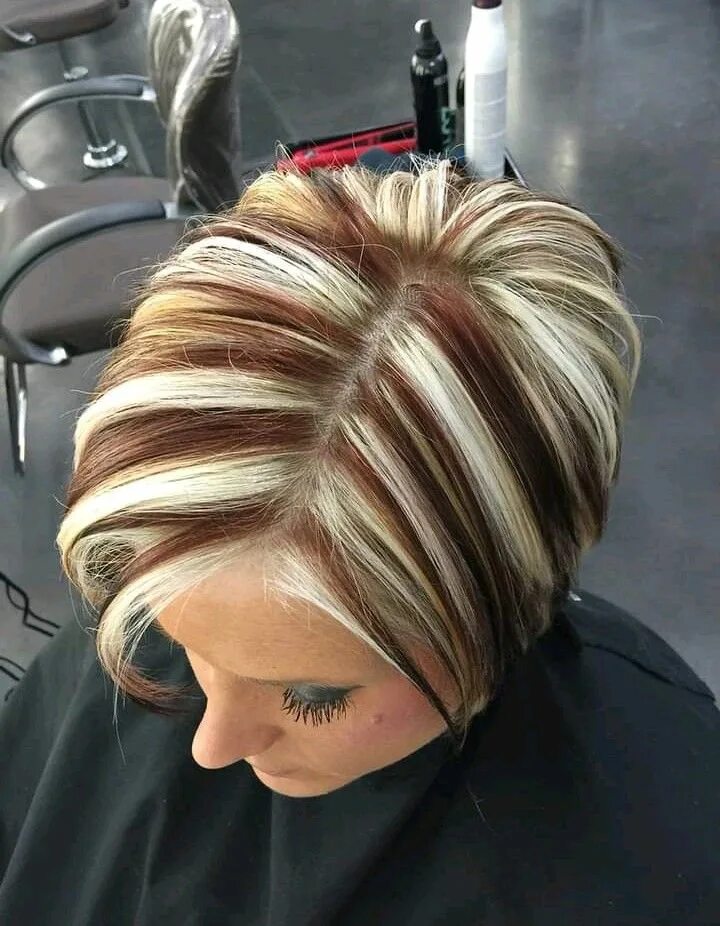 Красивые прически мелирование Pin on Bobs Short hair color, Chunky blonde highlights, Hair highlights and lowl