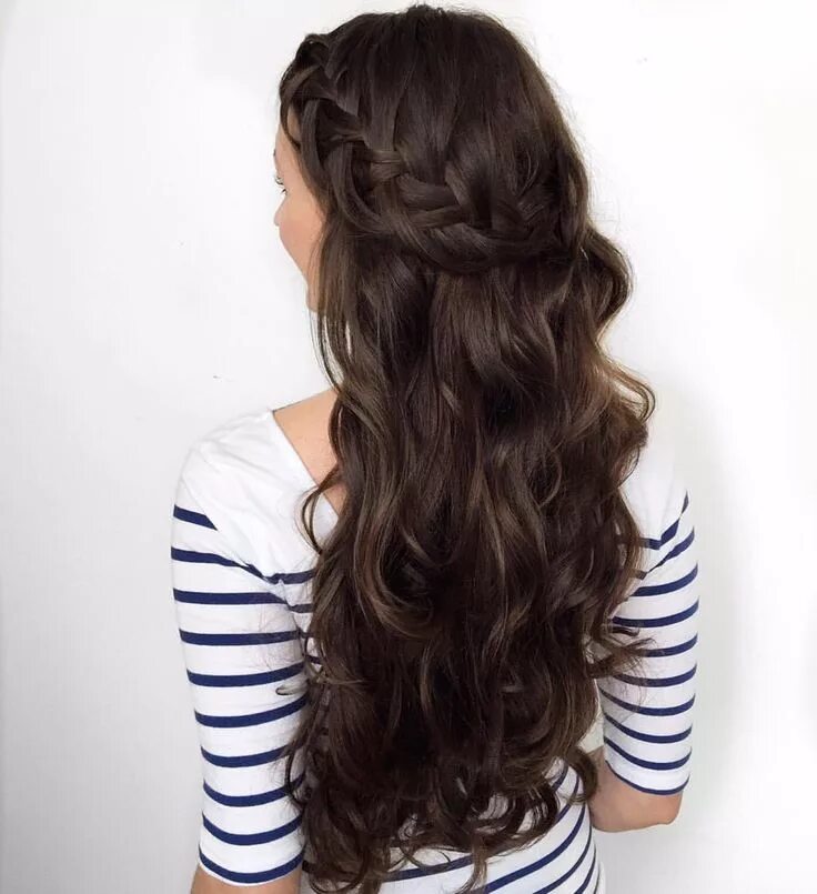 Красивые прически на длинные густые волосы Luxy Hair on Instagram: "Long Chocolate Brown #luxyhair on @forbeslaura (mmm...c