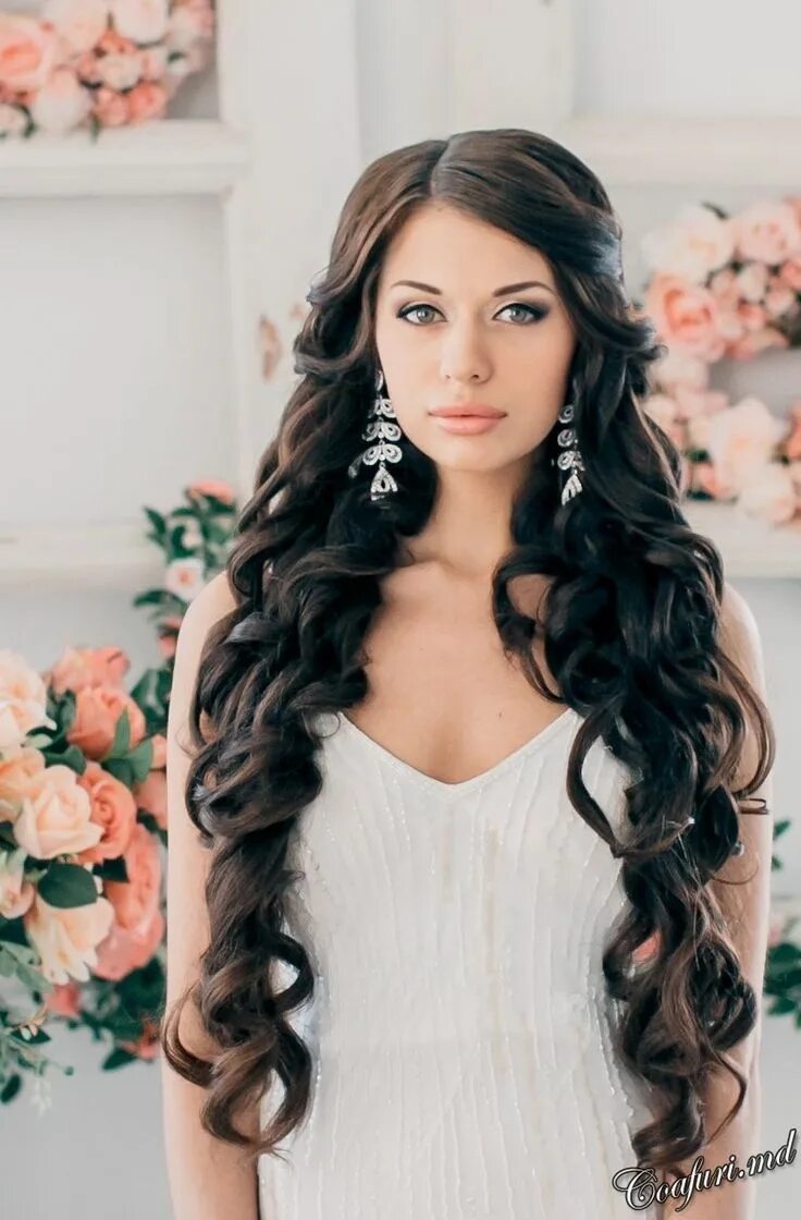 Красивые прически на длинные распущенные coafuri mireasa 2015 par lung - Căutare Google Long hair wedding styles, Long ha