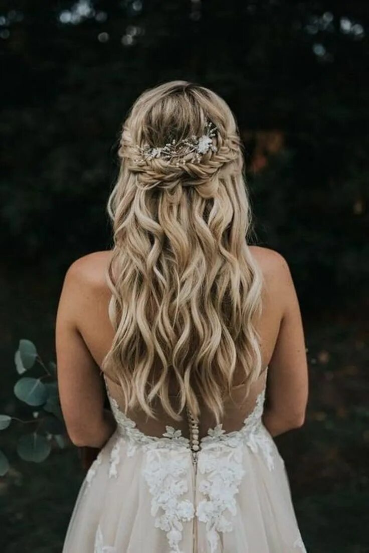 Красивые прически на длинные распущенные Bridal Hair Piece Wedding Hair Piece Crystal Bridal Hair Piece Silver Wedding Ha