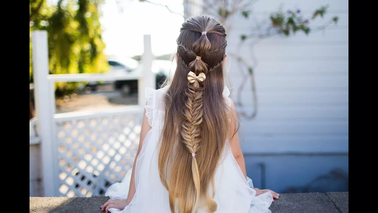 Красивые прически на длинные волосы для девушек Micro Bubble Braid Holiday Hairstyle Cute Girls Hairstyles - YouTube