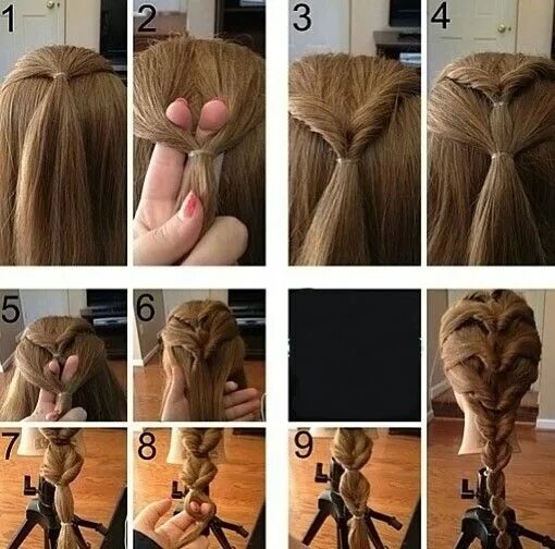 Красивые прически на длинные волосы резинками Pin on хвостик Flipped ponytail, Cool hair designs, Hair styles