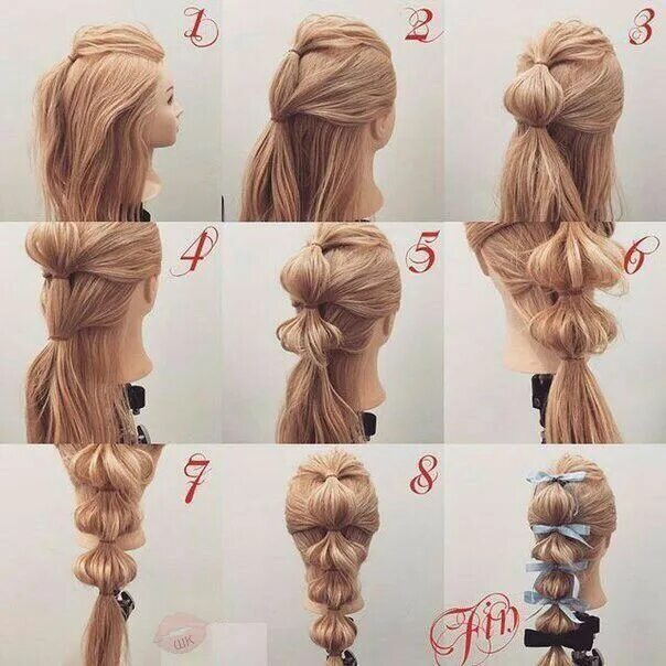 Красивые прически на длинные волосы резинками Hairstyles Pinterest hair, Long hair styles, Curly hair styles
