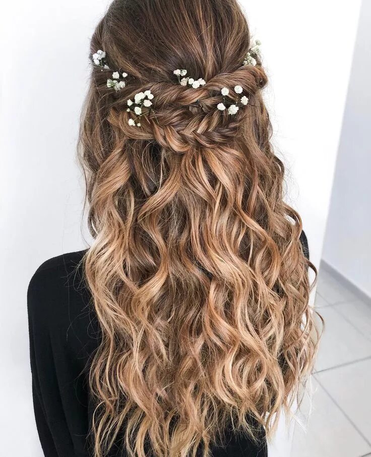 Красивые прически на длинные волосы выпускной 34 #Boho Wedding #Hairstyles to Inspire Long hair styles, Wedding hairstyles for