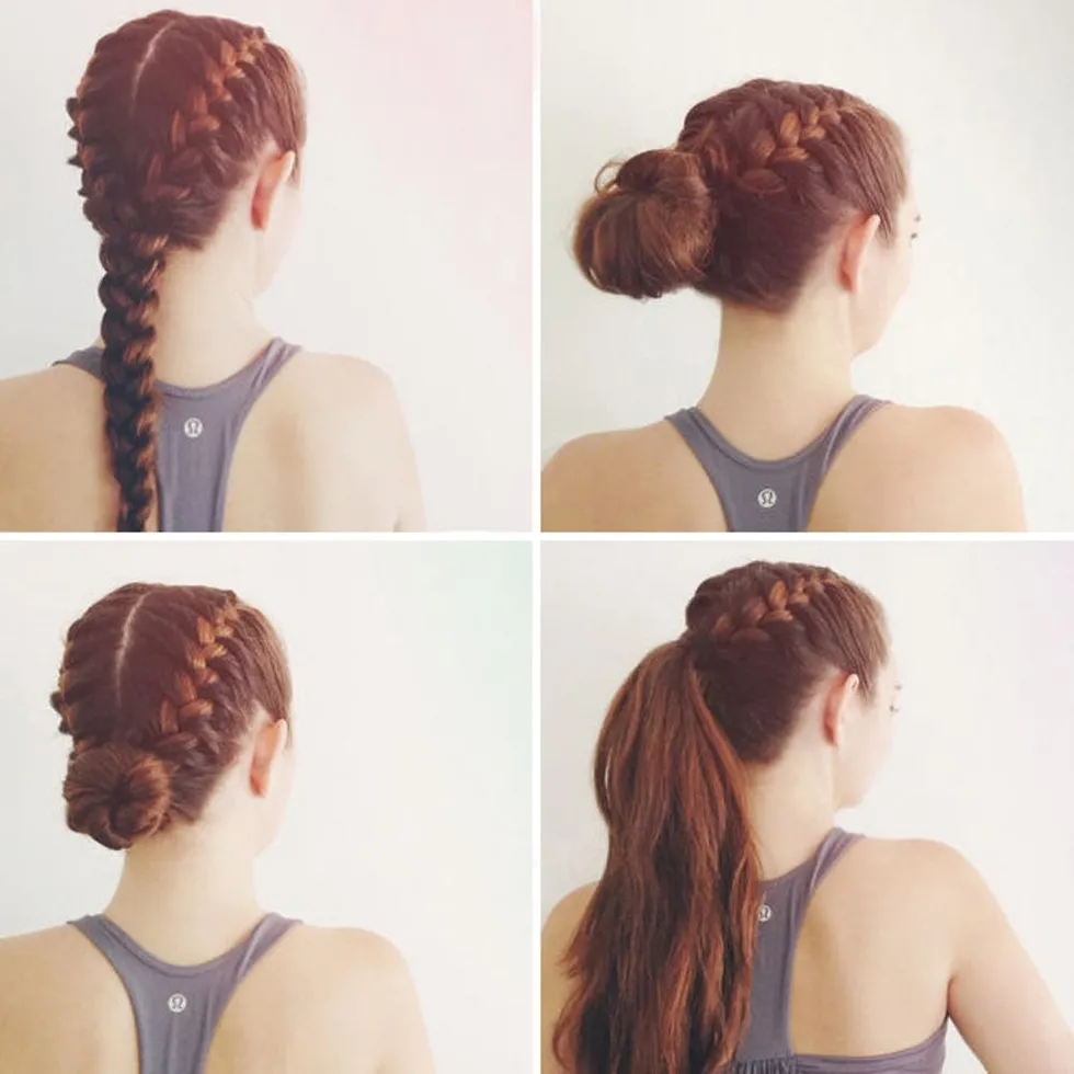 Красивые прически на физру 10 Gym Hairdos That Go Far Beyond the Treadmill Braids for short hair, Workout h