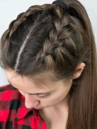 Красивые прически на физру 15 peinados de 5 minutos con trenzas para el diario Medium hair styles, Braids f