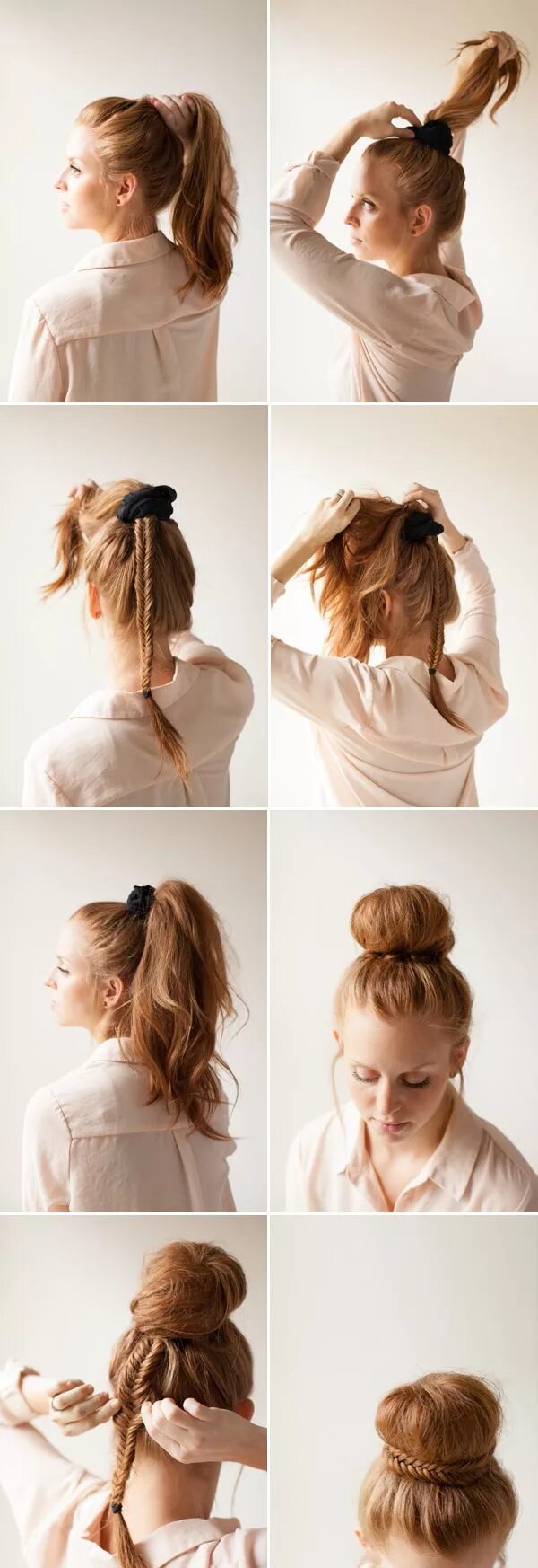 Красивые прически на грязные волосы DIY Elegant Fishtail Bun Wedding Updos Wedding Updos For Long Hair Diy hairstyle
