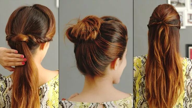 Красивые прически на грязные волосы 3 Quick And Easy Hairstyles For Greasy Hair Easy hairstyles, Long hair styles, H