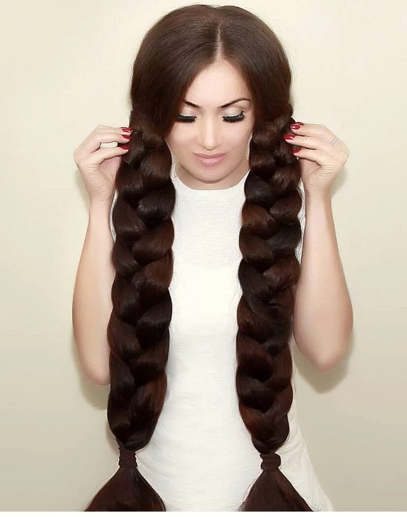 Красивые прически на густые волосы Pin by D F on Braided Really long hair, Braids for long hair, Long hair pictures