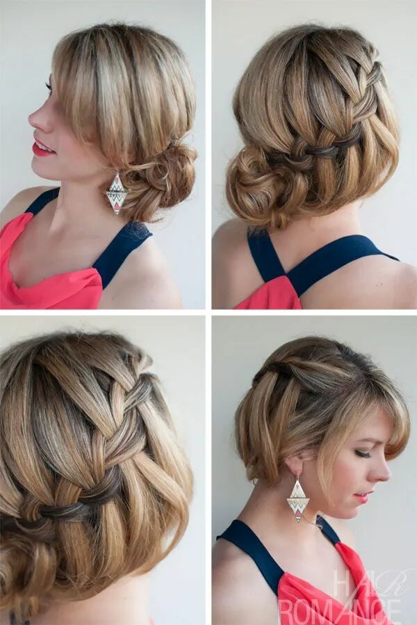 Красивые прически на каре быстро waterfall-messy-braid-bun Hair romance, Long hair styles, Hair styles 2014