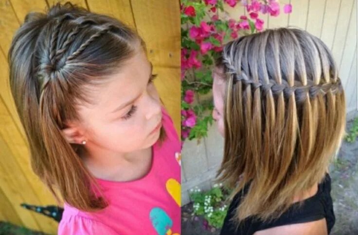 Красивые прически на каре в школу Little girl's hair idea. Прически, Подростковые прически, Детские прически