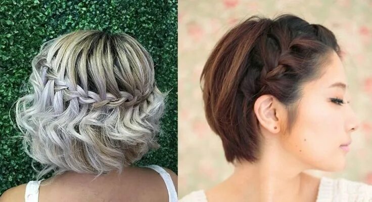 Красивые прически на короткие волосы 2024 Trenzas para cabello corto - 10 ideas de peinados para copiar Trenzas para cabel