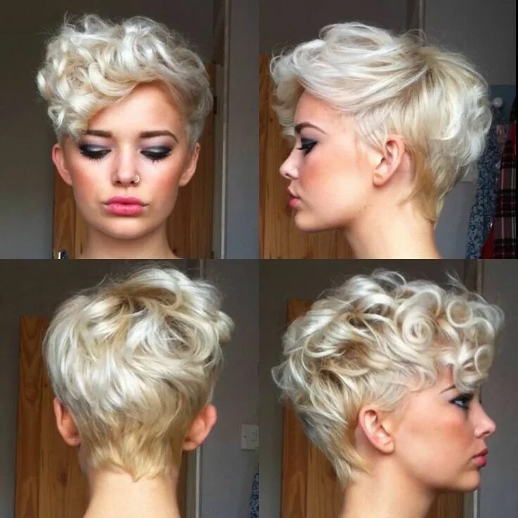 Красивые прически на короткую стрижку Pixie Cropped: Photo Curly pixie hairstyles, Short hair cuts, Curly hair styles