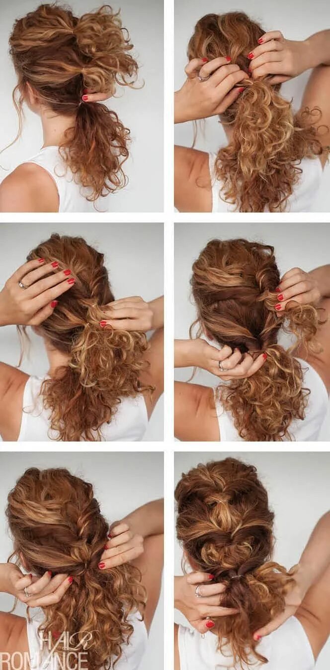 Красивые прически на кудрявые волосы средней длины Pin on Curly hairstyles