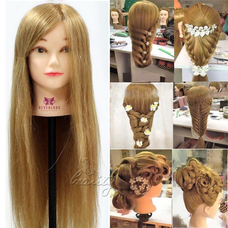 Красивые прически на манекенах Hairdressing Training Head Mannequin for Cosmetology Schools Salon 26" 70% Anima
