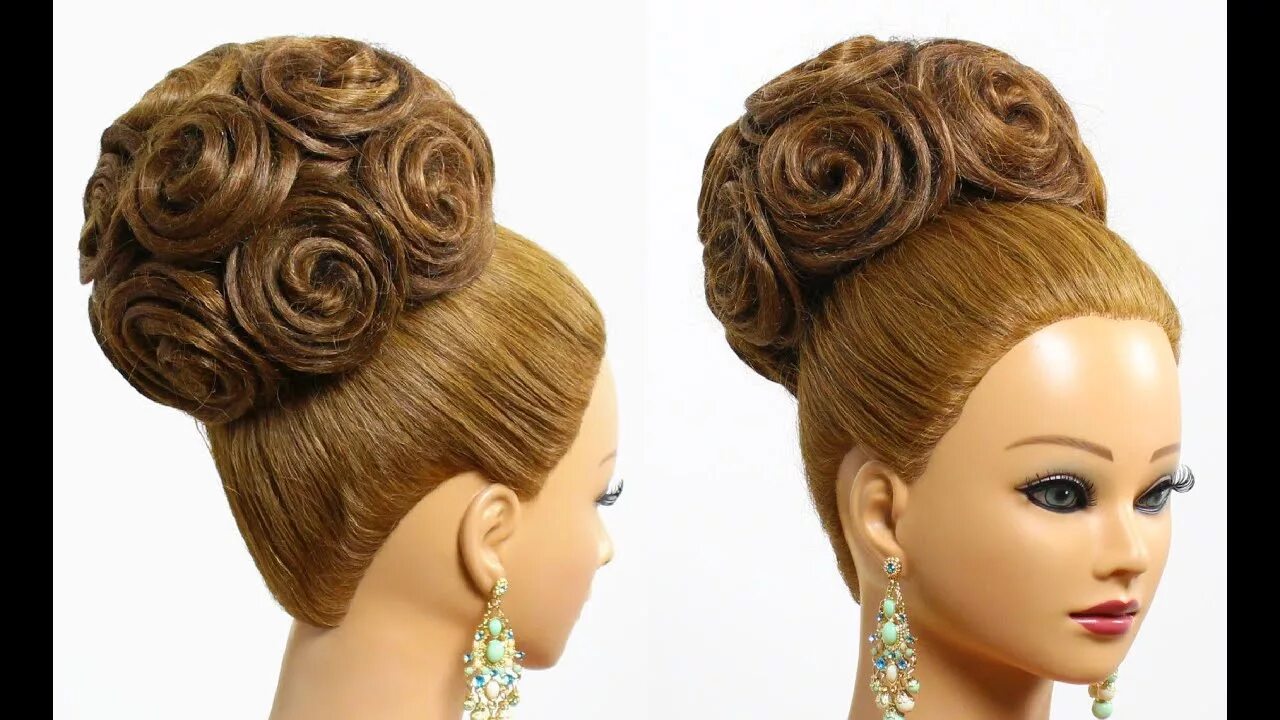 Красивые прически на манекенах Hairstyle for long hair tutorial. Bridal updo with extensions - YouTube
