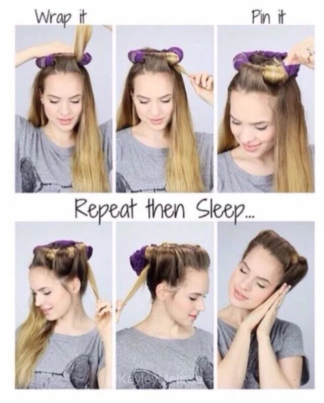 Красивые прически на ночь heatless curls ❤ Overnight hairstyles, Curls for long hair, Sleep hairstyles