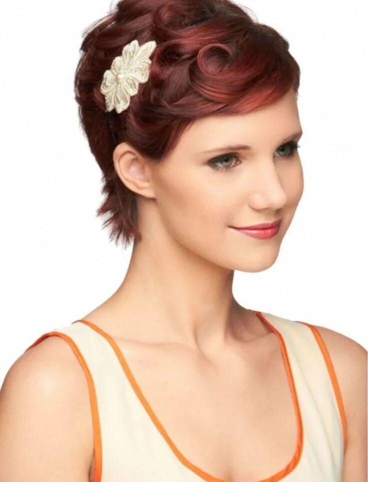 Красивые прически на очень короткие волосы Fraulich - Frisuren für die Frau Short hair bride, Short bridal hair, Vintage ha